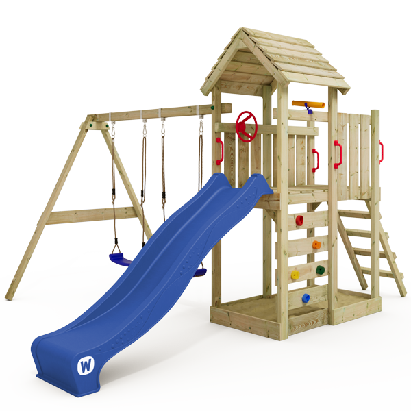 Aire de jeux Wickey MultiFlyer avec toit en bois