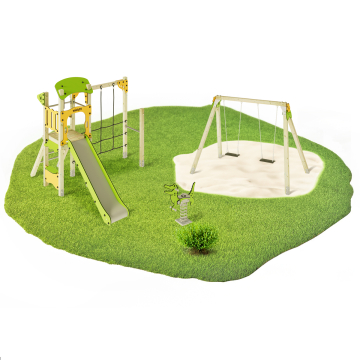 Parco giochi completo per aree pubbliche Wickey PRO MAGIC Luck  1005005