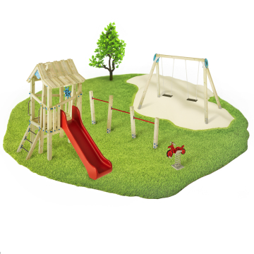 Parco giochi completo per aree pubbliche Wickey PRO GIANT Villa  1005009